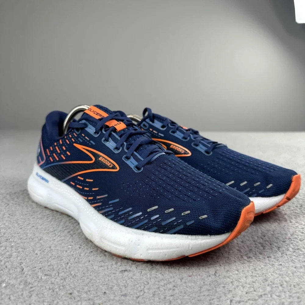 Brooks Glycerin 20 Running Shoes Men 10 D Blue Athletic Sneakers 1103821D444